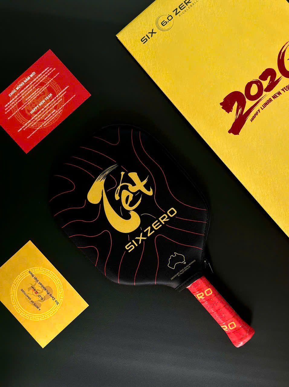 Vợt Pickleball Six Zero Black Opal - Phiên bản Tết 2026